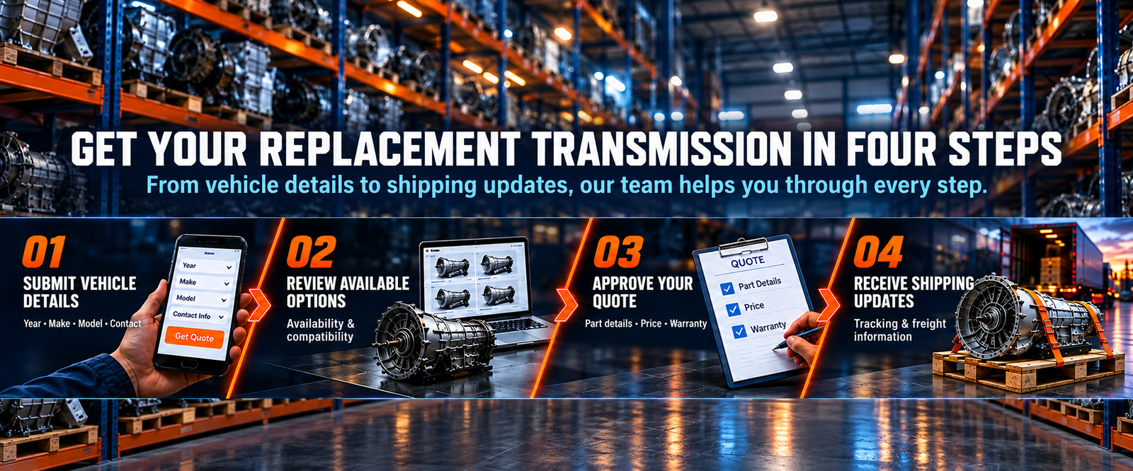 four-step transmission Purchase process
